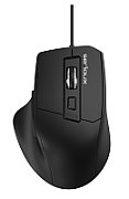 MOUSE SERIOUX SRXM-OPM168  Mouse optic cu fir USB 6D Culoare neagră Design ERGO Complet negru cu capac superior din cauciuc 6 butoane DPI: 1200-1800-2400-3600DPI Cablu PVC negru de 1,5 m Ambalaj OEM în cutie de culori